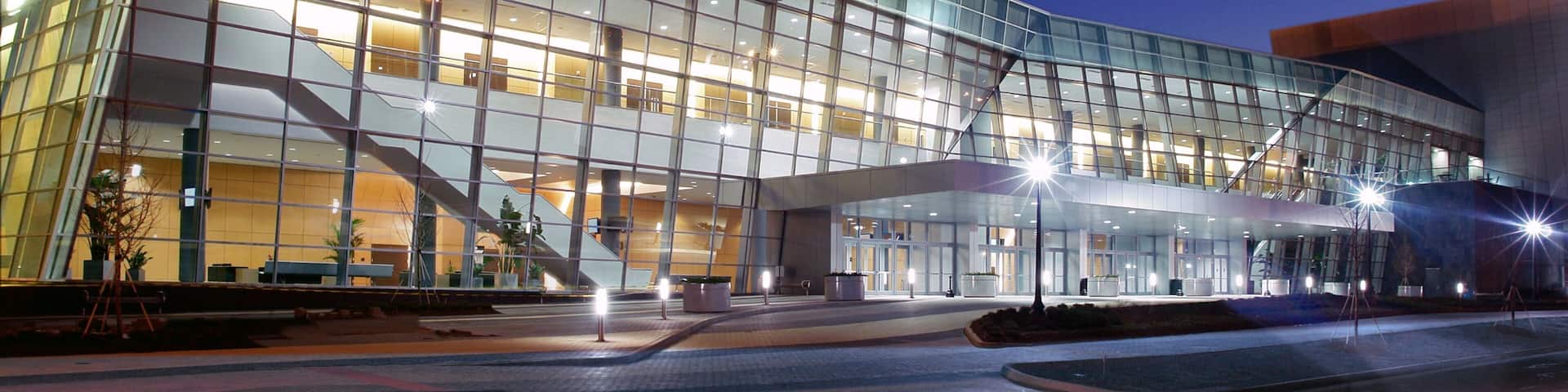 Jackson showing modern architecture, a city and night scenes