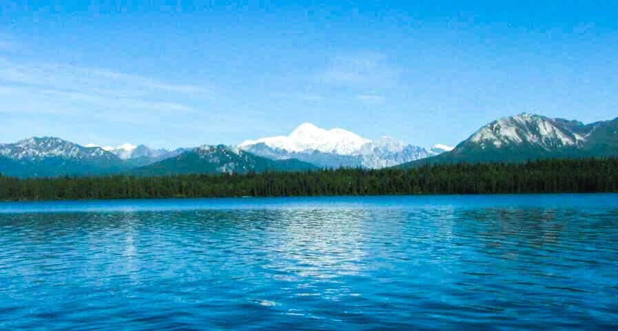 #adventure This park is an amazing adventure. In order to get this view of Mount McKinley you have to take a canoe across the ice cold lake in the park. You are rewarded with this incredible view! Make sure it's a clear day or you wont get this view!