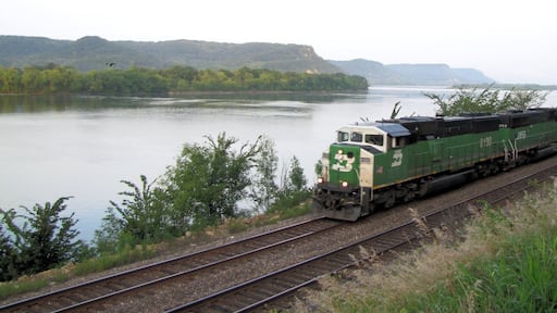 View of the Mississippi River from the Wisconsin side. Plenty of Hiking & Biking in this area. www.FunToBeFree.com