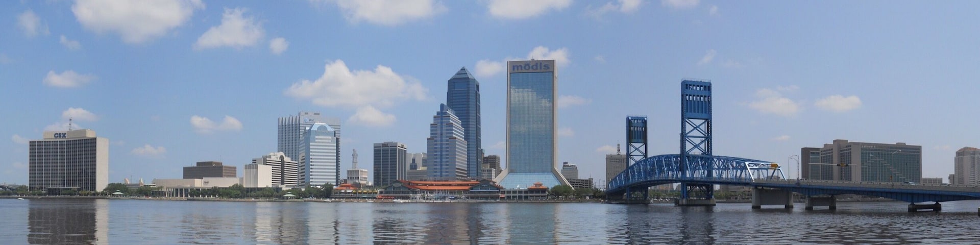 View of the Jacksonville skyline from across the St. John's River.