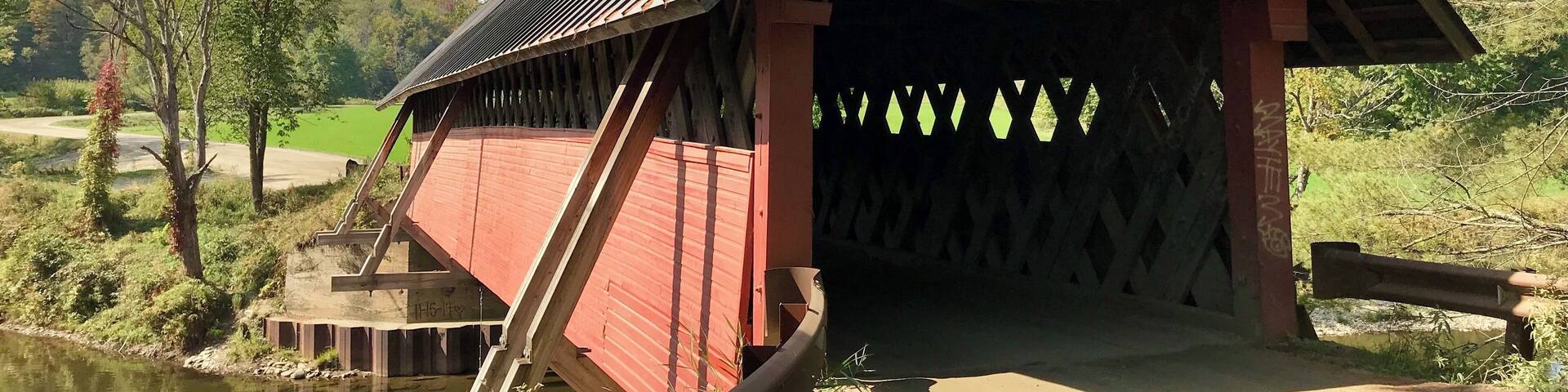 One of the many covered bridges we saw in Vermont. This one was built in 1910.