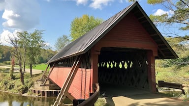 One of the many covered bridges we saw in Vermont. This one was built in 1910.