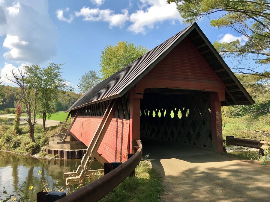 One of the many covered bridges we saw in Vermont. This one was built in 1910.