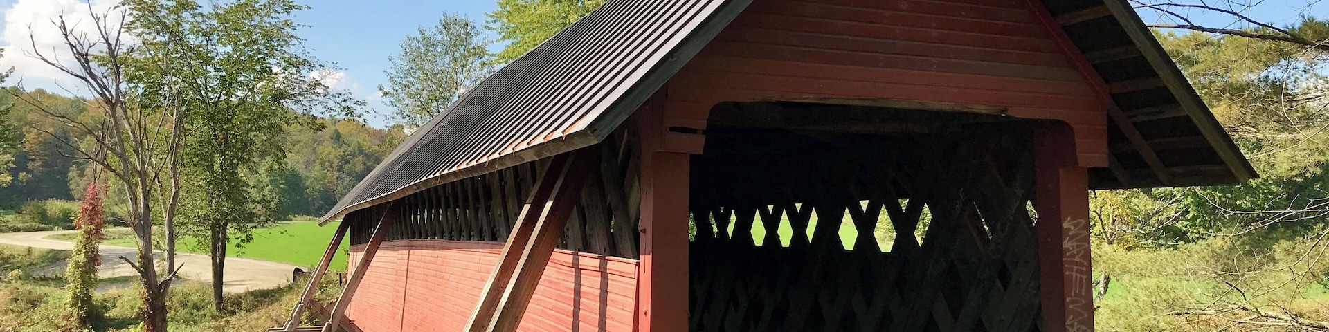 One of the many covered bridges we saw in Vermont. This one was built in 1910.
