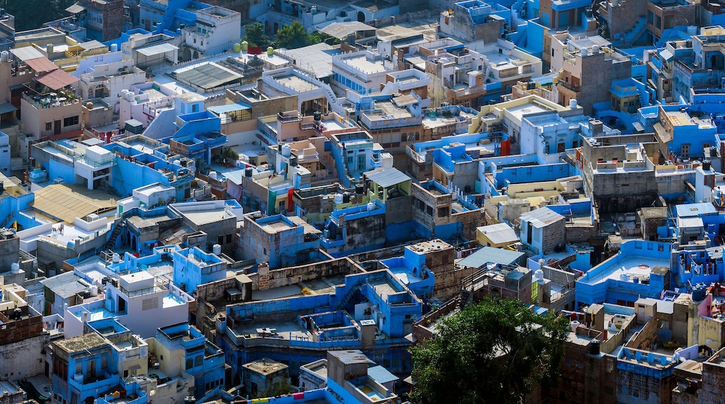 Jodhpur, the Blue City seen from Mehrangarh Fort, Rajasthan, India, Asia