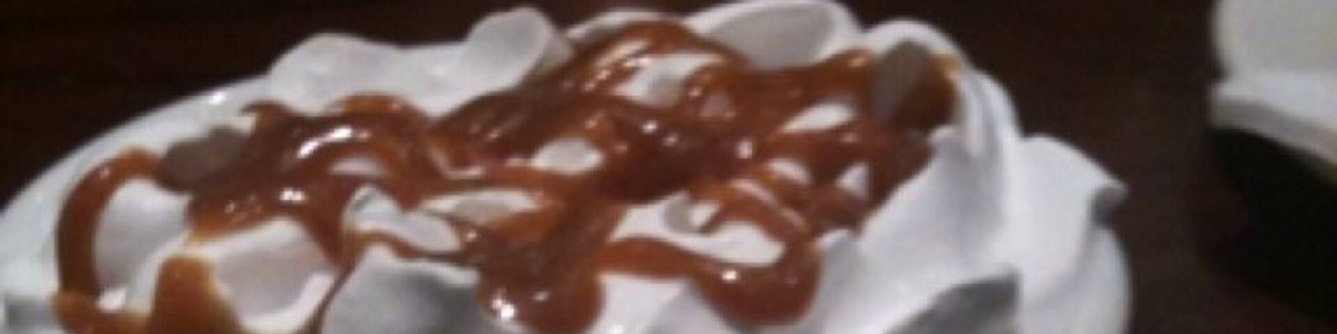 In costa cafa my fav Cappuccino with cram cramel and cream.