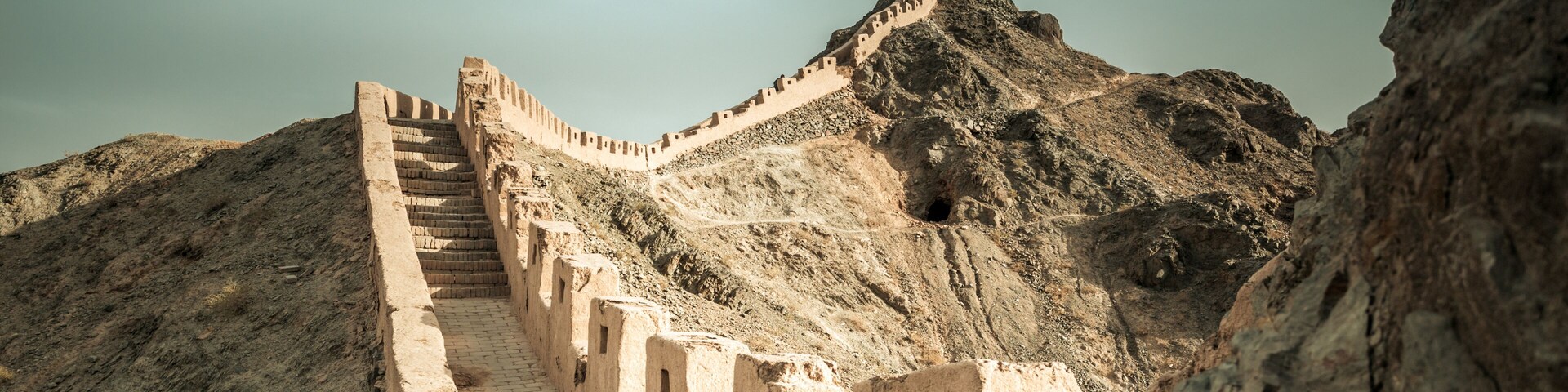 Jiayuguan Great Wall of Ming Dynasty, Gansu China.