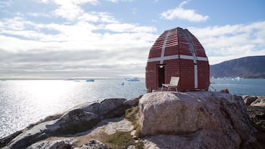 Whale watching tower in Qeqertarsuaq, Greenland