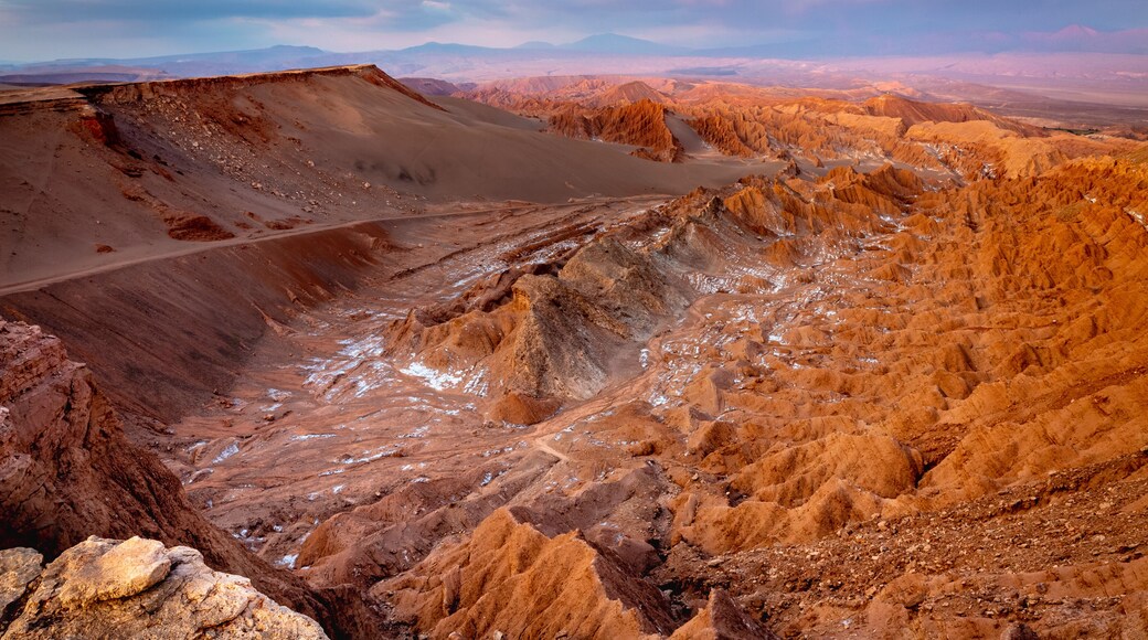 Moon Valley, Valle de la Luna at sunset, Atacama desert, Chile, South America