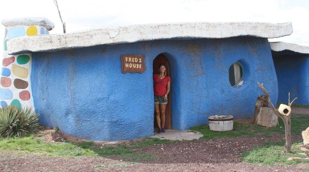 This little restaurant, RV park, and Bedrock mock up on the way to the Grand Canyon is worth a stop for $0.05 coffee and a tour of Fred and Barney's homes. You can yell "Yabba dabba dooo!" as you slide down the tail of Fred's dinosaur!
#quirky #tourist #attraction #Flintstone #Arizona