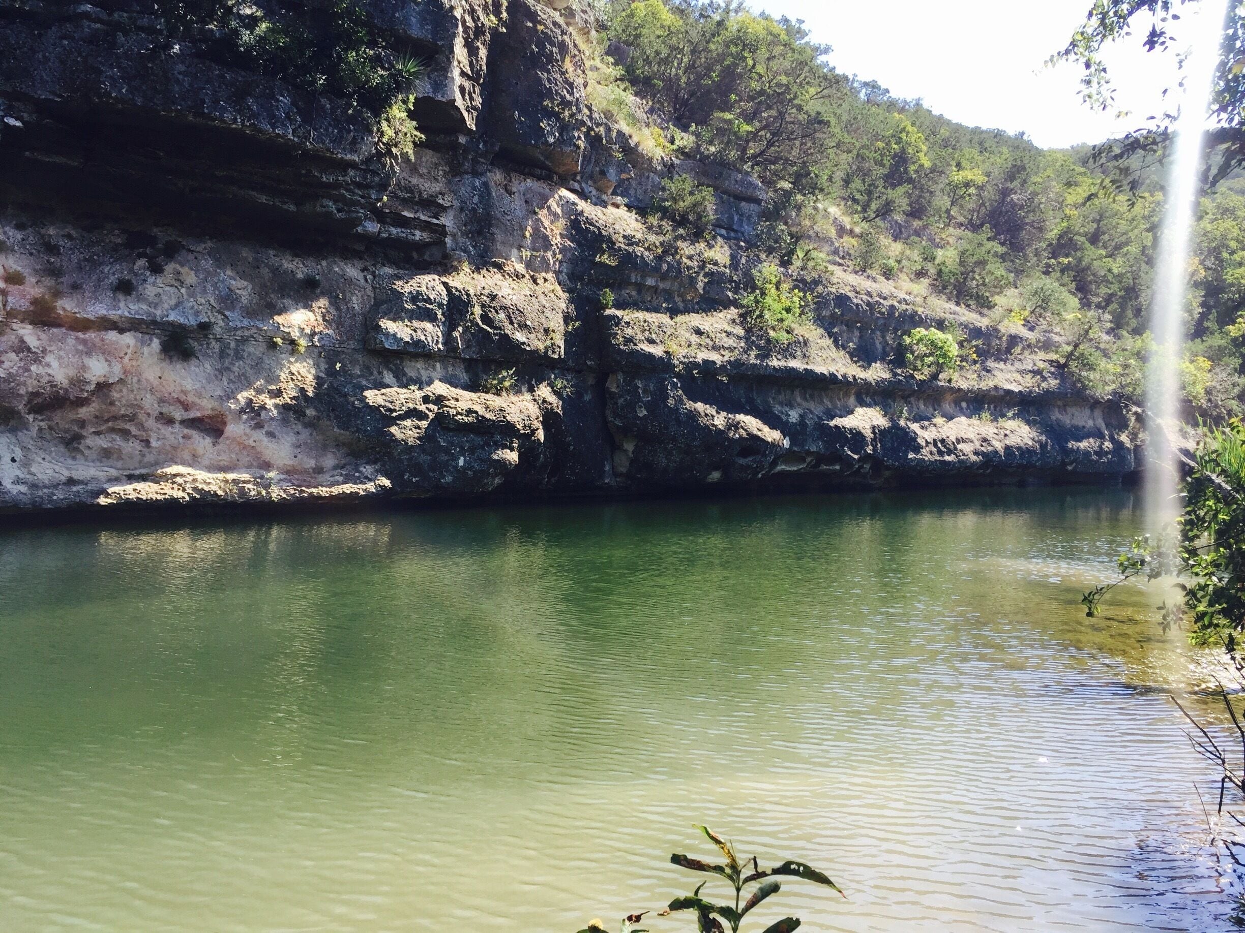 The pond halfway through the hike. 