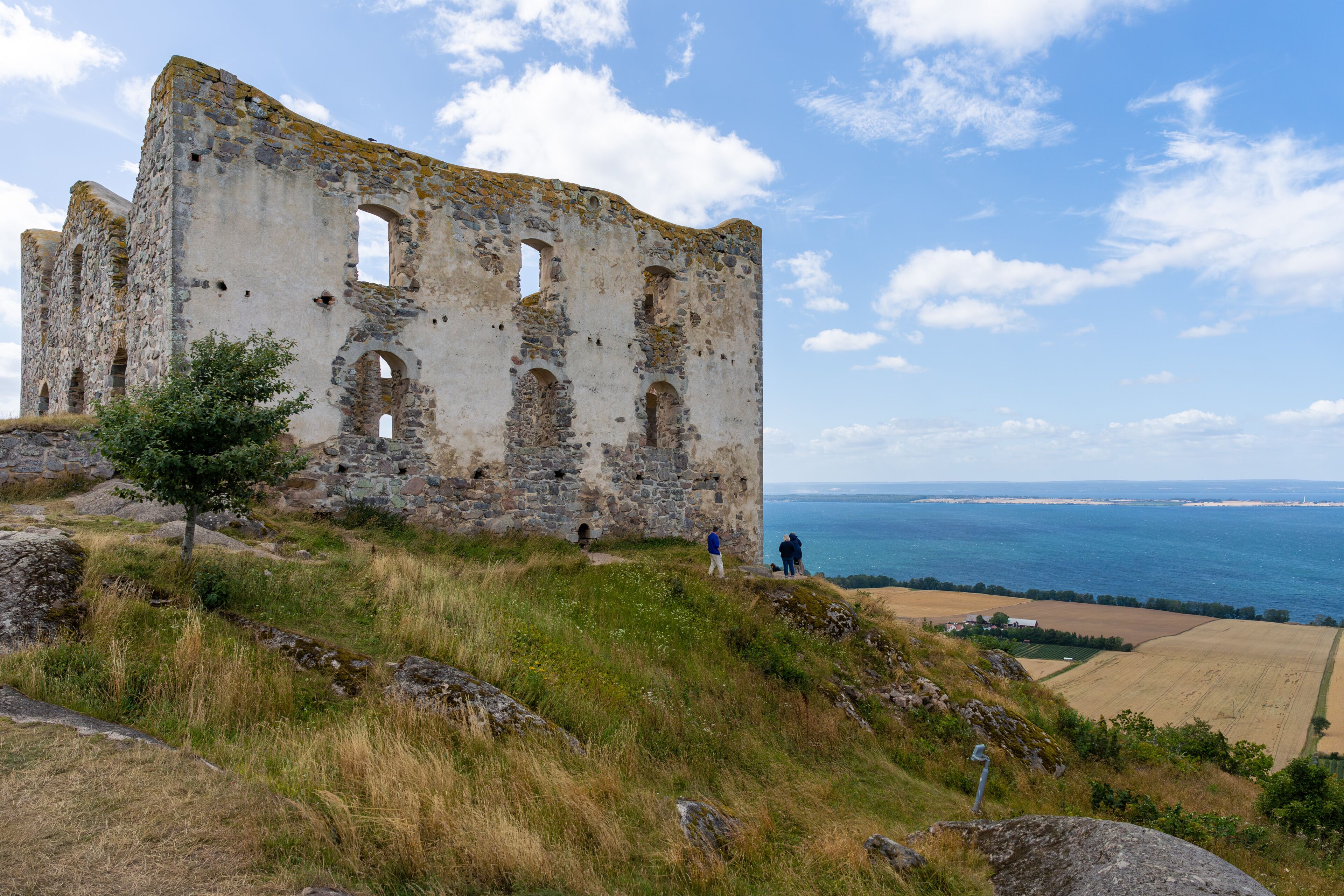 Granna, Sweden - 08.05.2025: The ruins of Brahehus Castle in Jonkoping County, Sweden