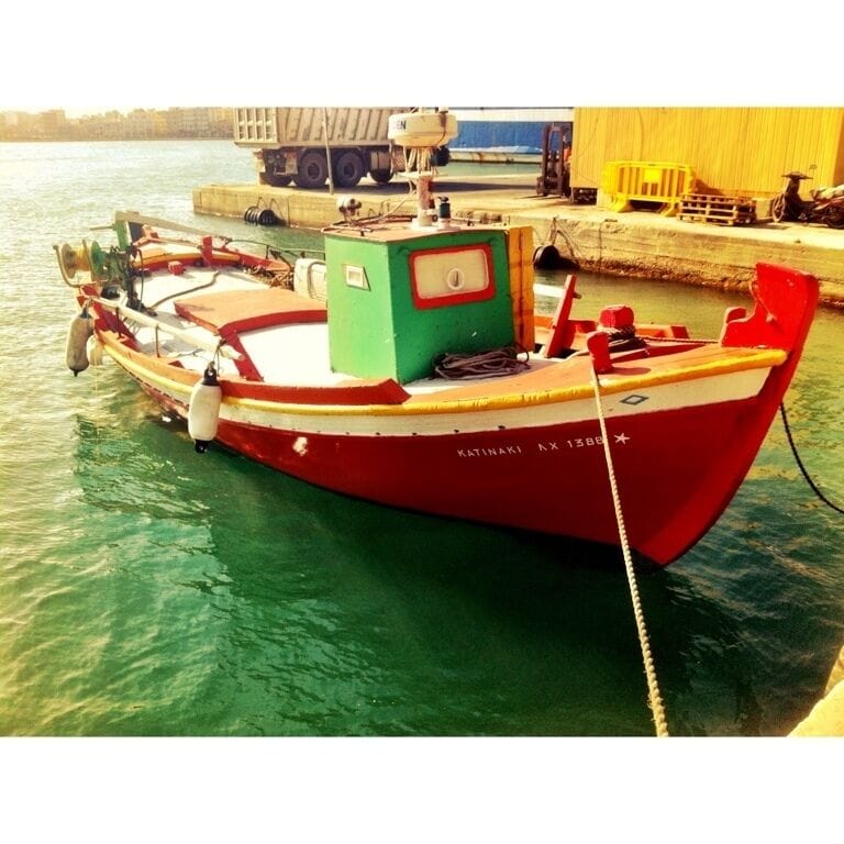 Fisherman boat in Chios island  Greece