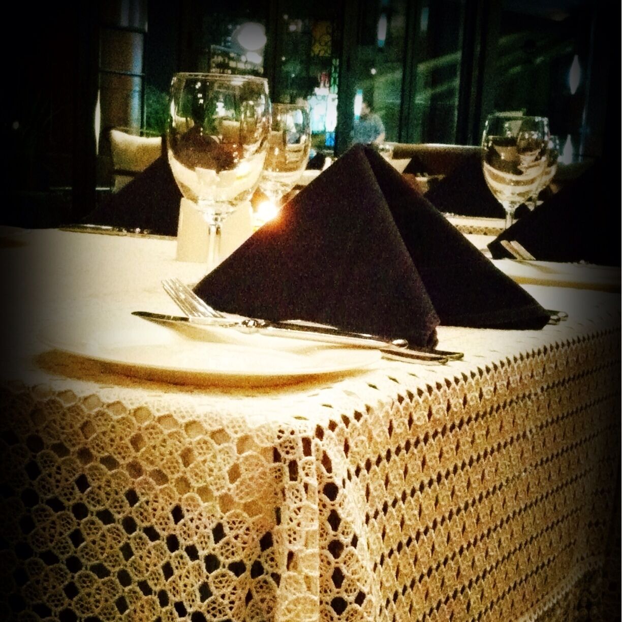 A new restaurant. Casual and nice.