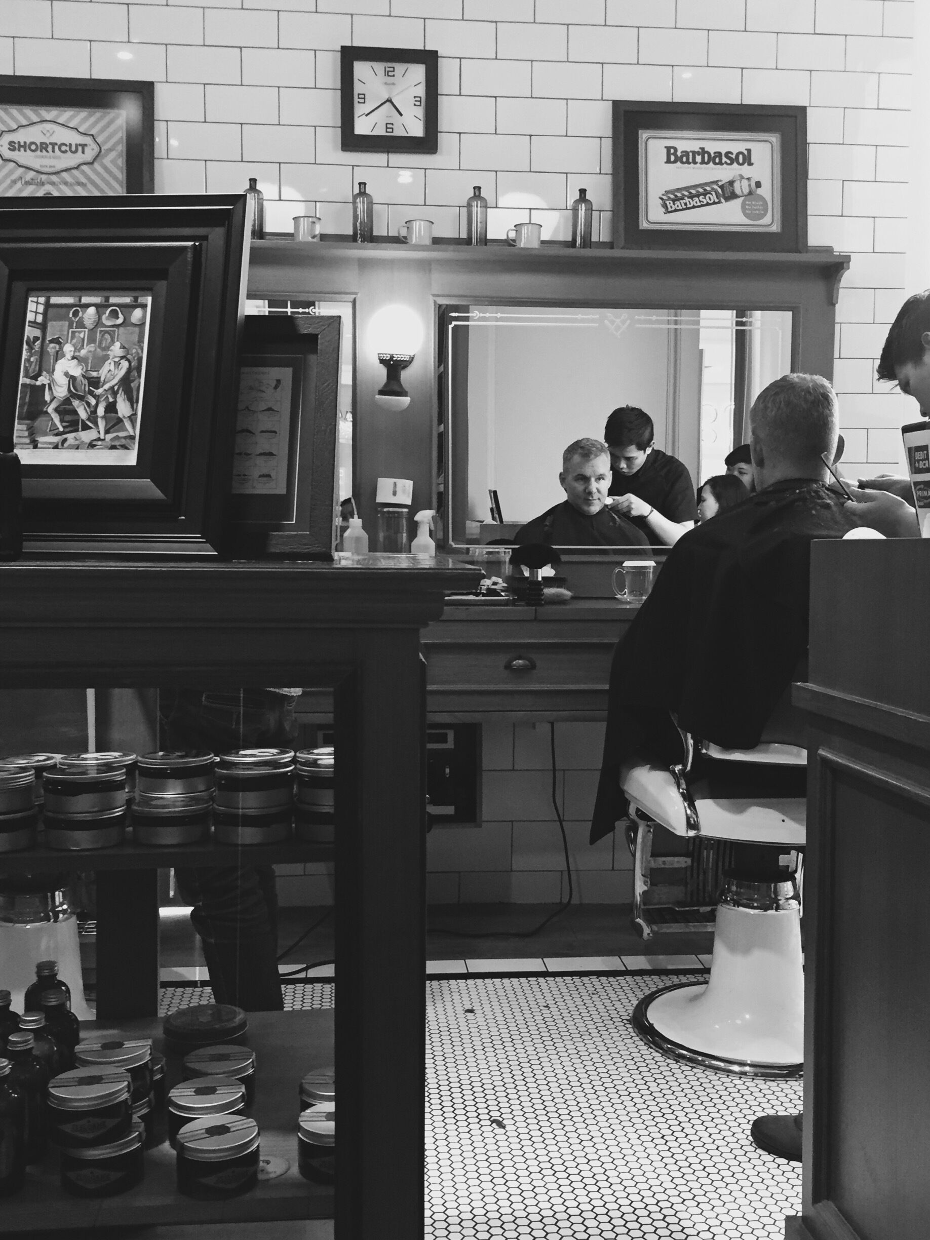 Cool barbershop for all men. And so affordable! It is less than USD10 for a wash, haircut and blow dry. It is in the middle of a fancy mall with fancy stores around.