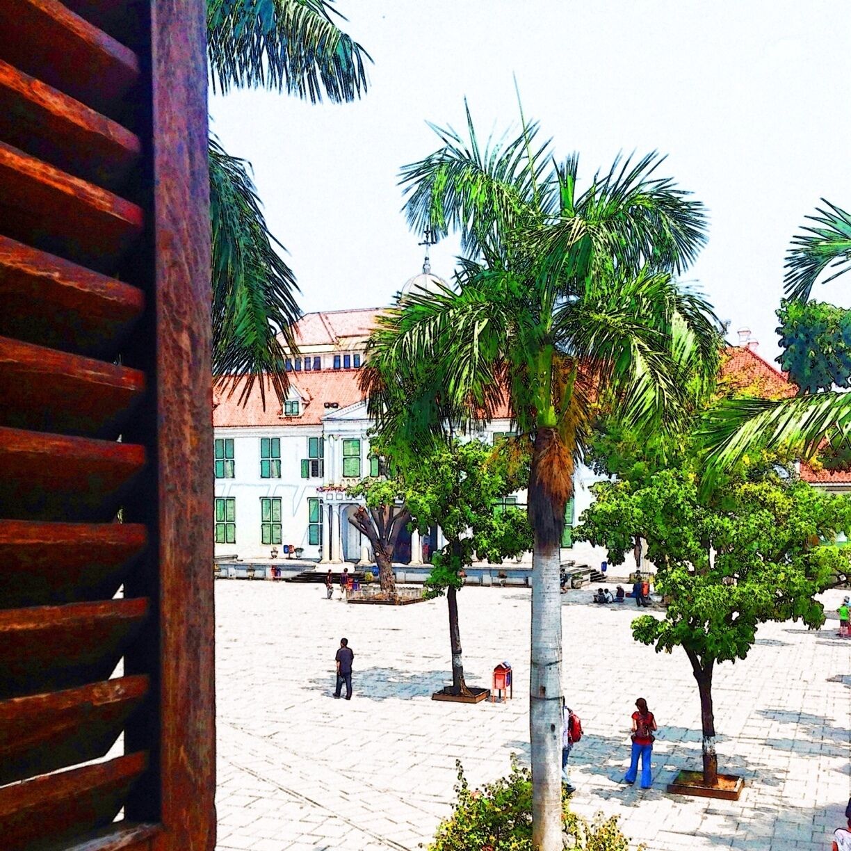 View of the museum from Kafe Batavia. 