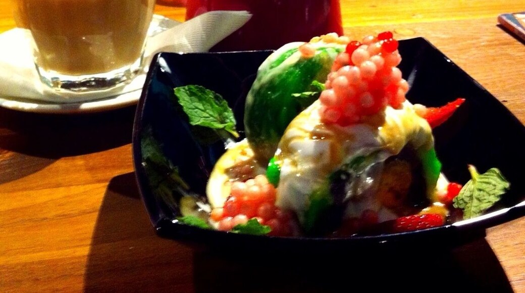 Chai tea and sushi sticky rice. Delectable!