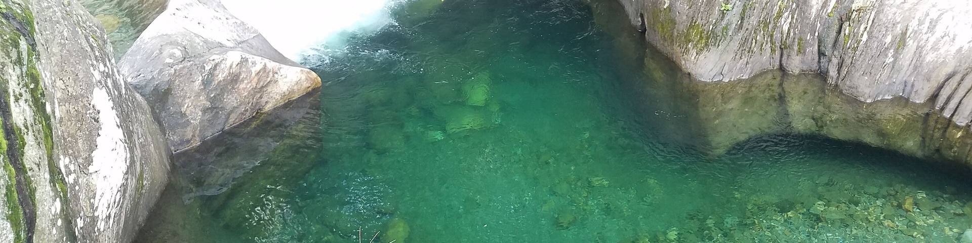 Multiple swimming holes and very clear water
