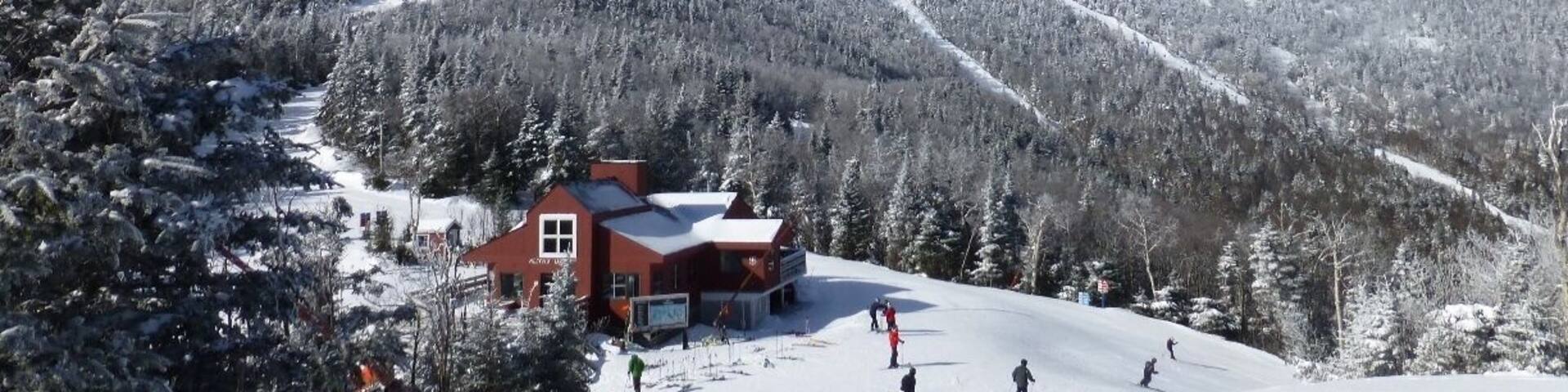 Lincoln Peak on a gorgeous powder day in Vermont