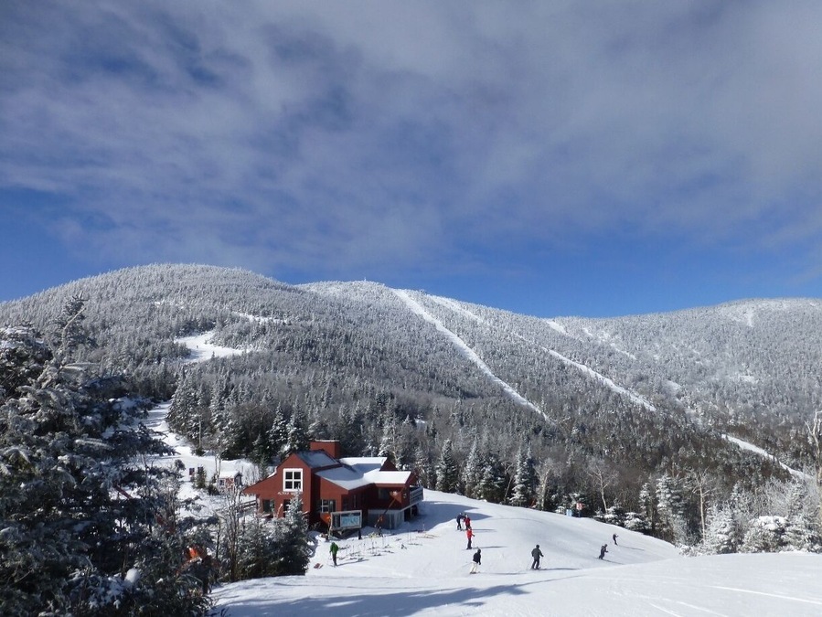 Lincoln Peak on a gorgeous powder day in Vermont