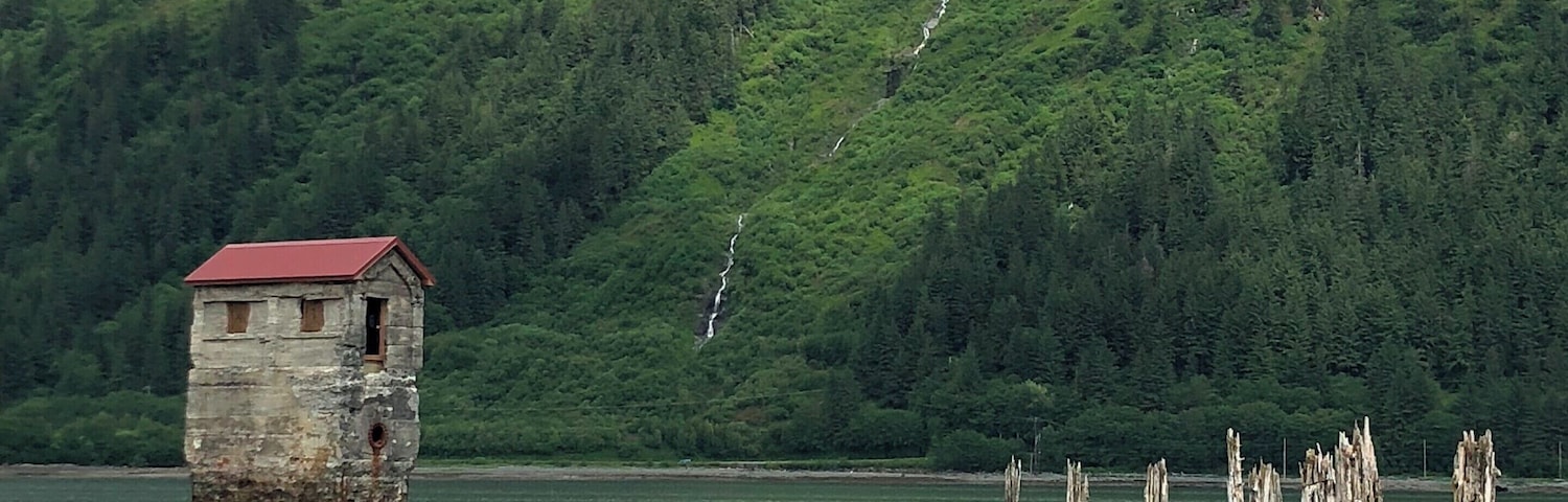 Old pump house at the Treadwell mine in Juneau AK. Lot's of exploring to do here, especially if you're an old gold mining buff. #lifeatexpedia