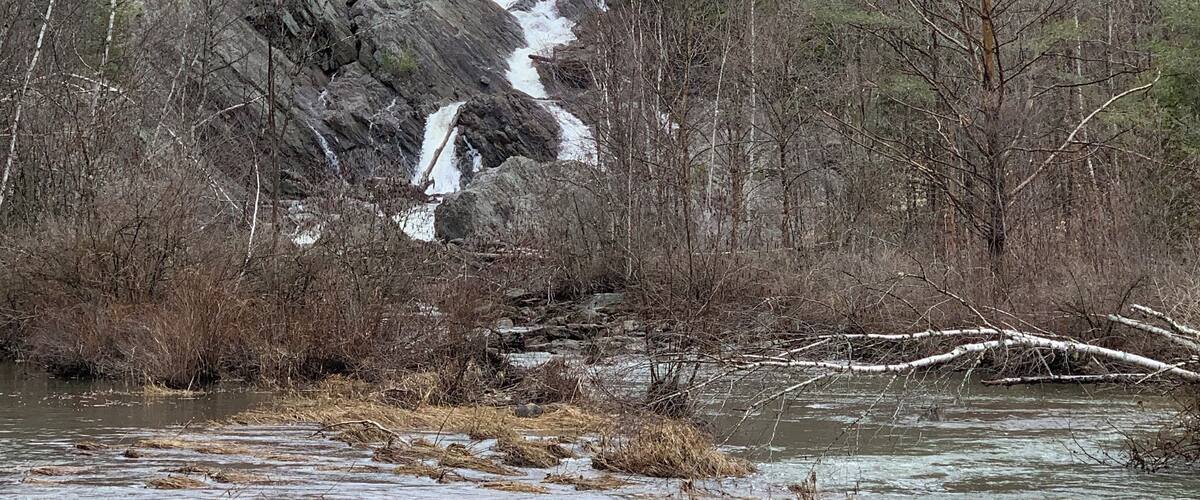 Across from the dam