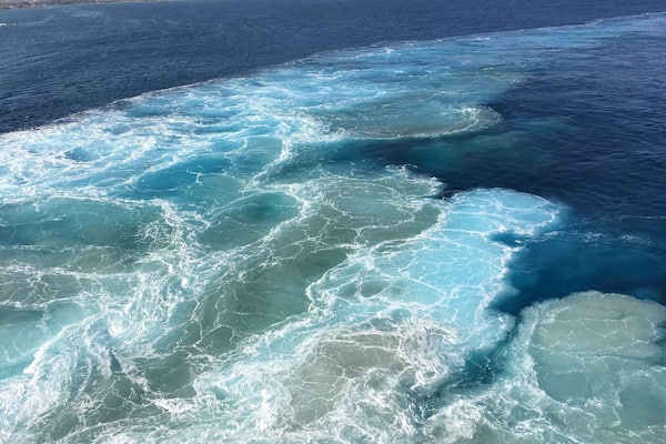 Beautiful colour of the sea near Naxos Port #Nature