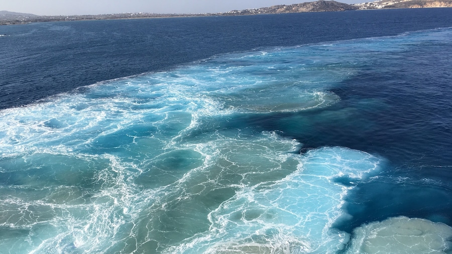 Beautiful colour of the sea near Naxos Port #Nature