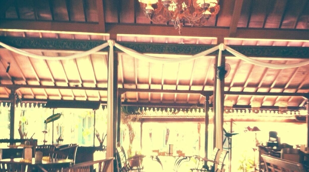 Typical Javanese building. Carved woods and high ceiling.