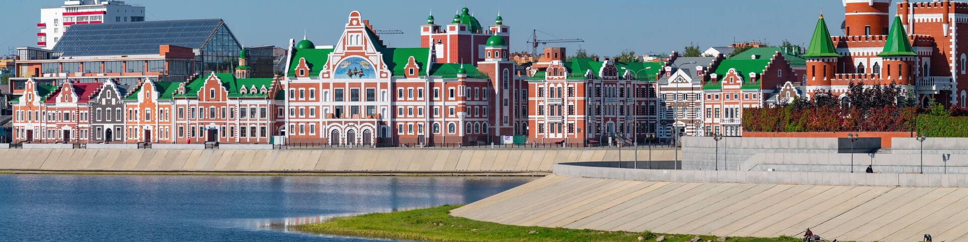 Sunny August day in the capital of the Republic of Mari El