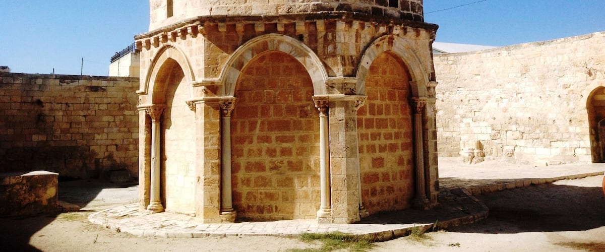 The Bible tells us that Jesus ascended back to heaven from the Mount of Olives. This small chapel on the very top of the mountain celebrates this event.