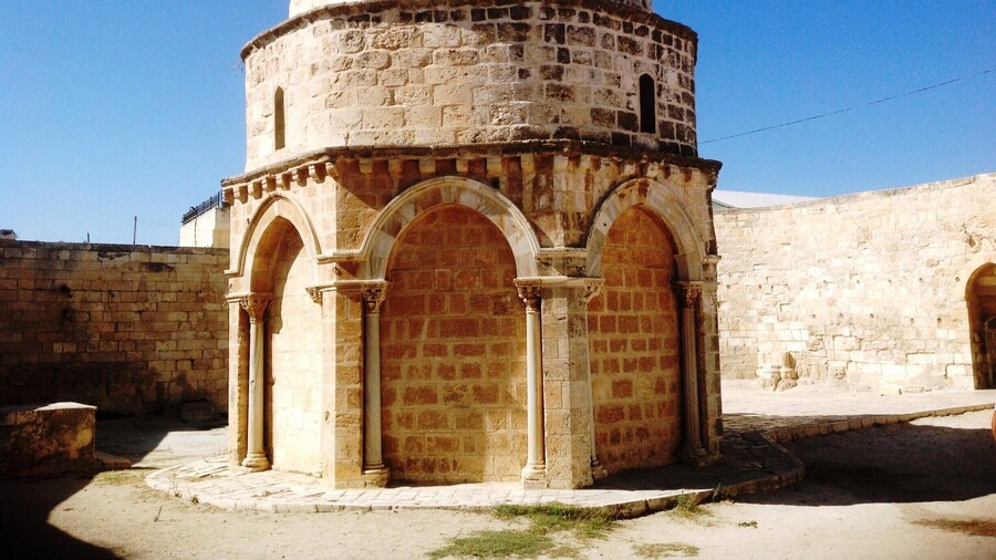 The Bible tells us that Jesus ascended back to heaven from the Mount of Olives. This small chapel on the very top of the mountain celebrates this event.