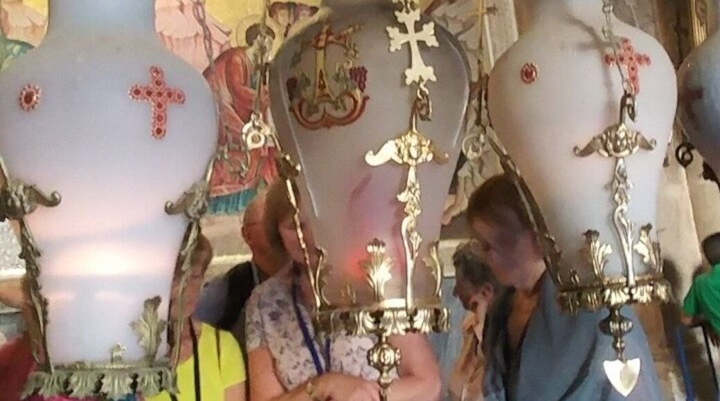 Inside the church of the Holy Sepulchre