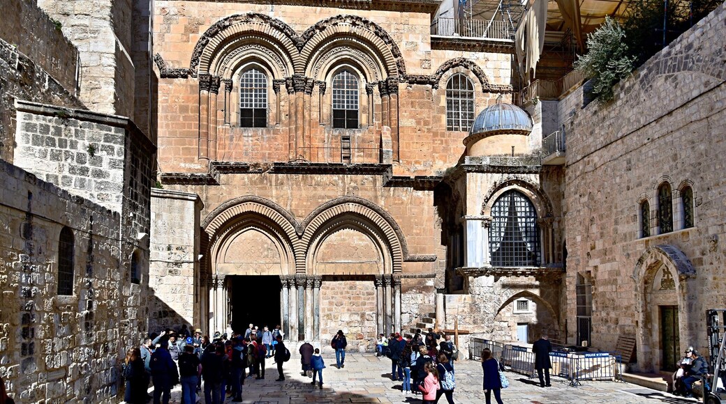 Church of the Holy Sepulchre is located in the Christian Quarter of the Old City of Jerusalem. The church contains, according to traditions dating back to at least the fourth century, the two holiest sites in Christianity: the site where Jesus of Nazareth was crucified at a place known as "Calvary" or "Golgotha", and Jesus's empty tomb, where he is said to have been buried and resurrected. (Wikipedia)
#Israel #Jerusalem #OldCity #church #Christianity #UNESCOWorldHeritageSites #History Photo Contest