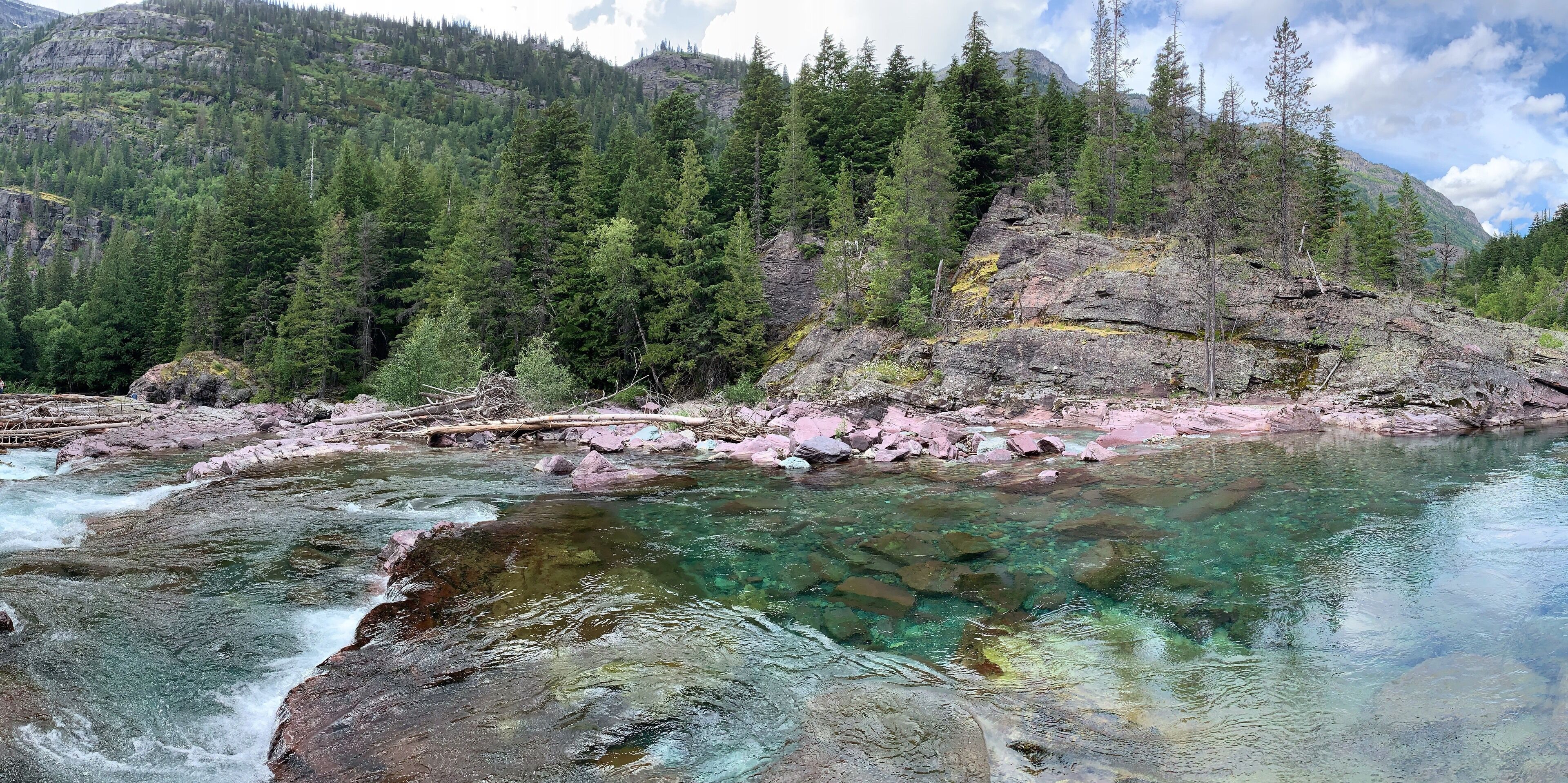 Crystal clear waters of Glacier National Park