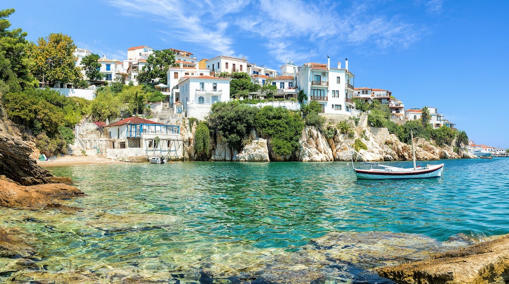 Skiathos old port with a blue sky, Shutterstock ID 693252220, SF SSA Case with Manager Approval: Case 07151371, Job: Prepay credit, Client/Licensee: , Other: