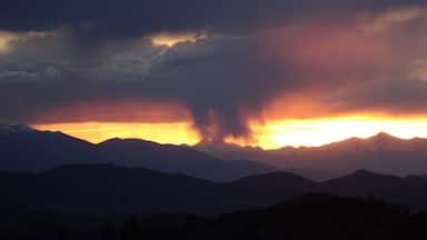 Beautiful sunset over the Rocky Mountains. Taken from my air bnb that I had for a few days. Westcliffe is a dark skies area so it is the bare minimum of lights allowed so you also get amazing stars as well.
