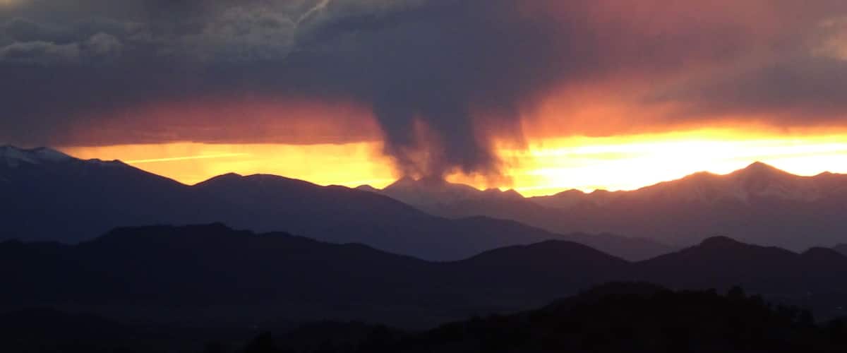 Beautiful sunset over the Rocky Mountains. Taken from my air bnb that I had for a few days. Westcliffe is a dark skies area so it is the bare minimum of lights allowed so you also get amazing stars as well.