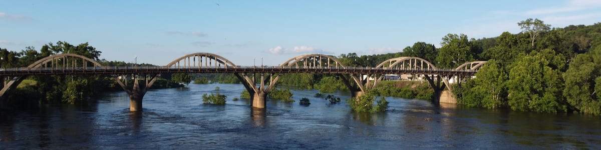 Bibb Graves Bridge over the Coosa River in Wetumpka, Alabama