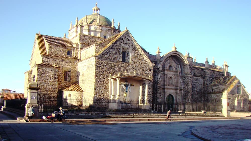 Church of Santiago Apostol (1685) in Lampa near Juliana (Puno Titicaca)