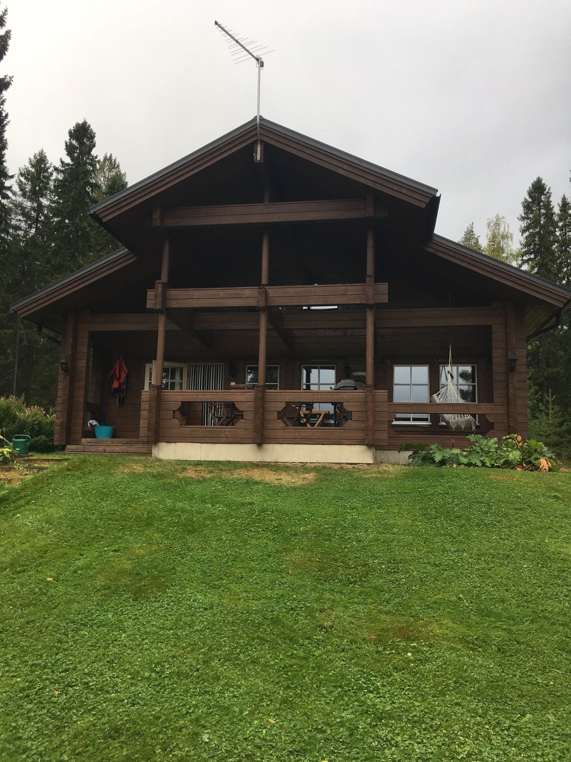 The cottage seen from the lake