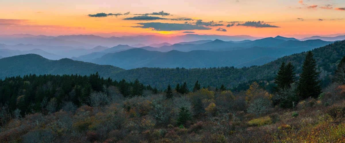 Blue Ridge Mountains scenic sunset