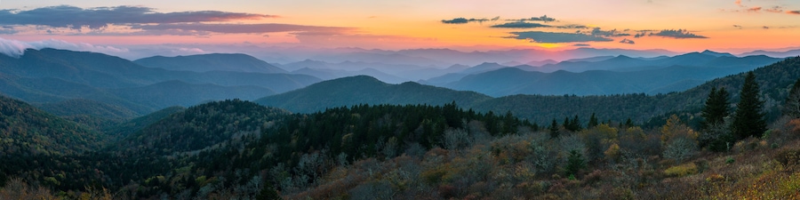 Blue Ridge Mountains scenic sunset