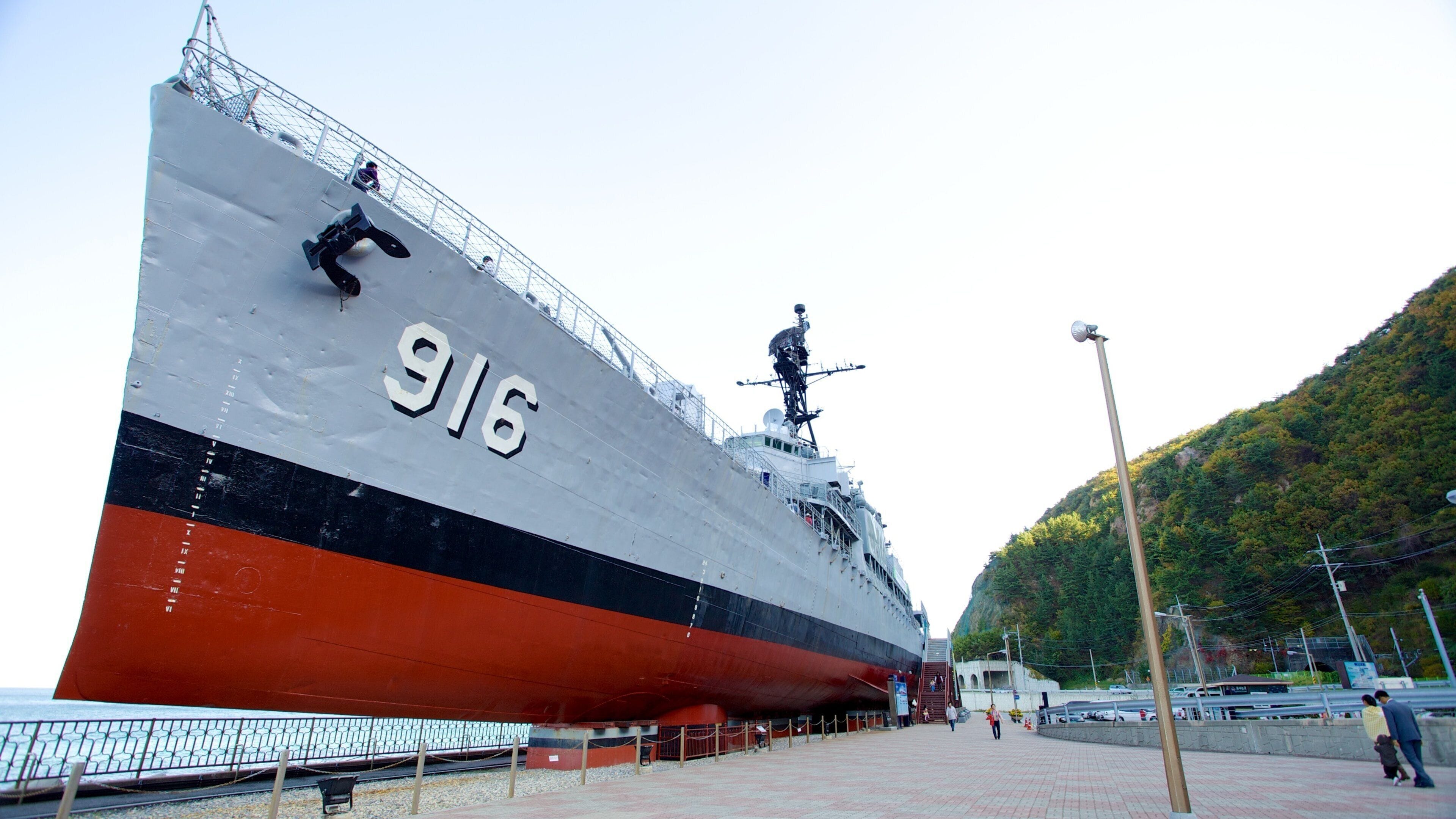 Gangneung showing a marina