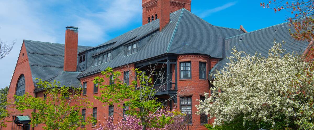 Winchester Town Hall at 71 Mt Vernon Street in historic town center of Winchester, Middlesex County, Massachusetts MA, USA.