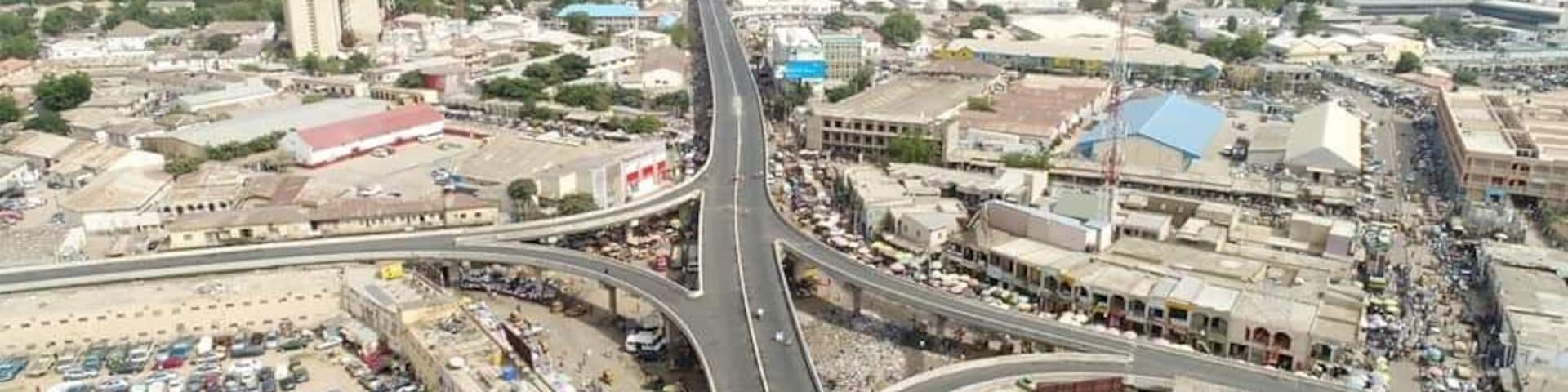 Chief Olusegun Obasanjo Flyover is the longest flyover in West Africa and one of the longest if not the longest in Africa as a whole.
The fly-over located at the Central Business Area of Sabon Gari,  Kano - an urban setting that has mostly non-indigenes as its habitat is pretty a fantastic destination for mild adventure. A place located in Northern Nigeria and populated mostly by the Muslims. 
The said flyover has different route that provide assessable road channels that does not just make road links possible but lessen road congestion and foster quick arrival to one's destination. 
The hustling and bustling nature of the scene, the varieties of goods and food items sold, the manner, language (Hausa) and way of life of the people, the common and most consumed diet, are all worth the experience.
#Culture.