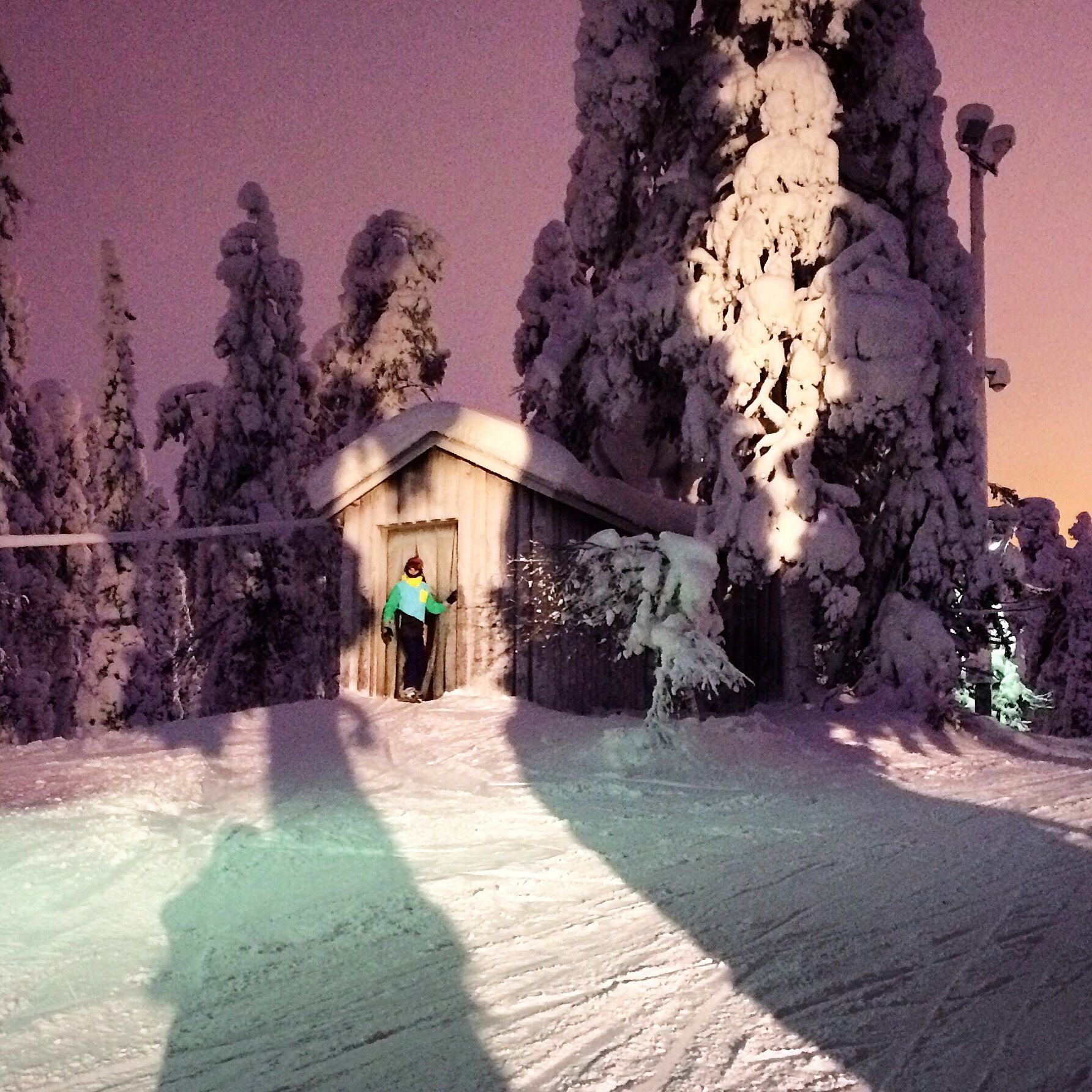 Loving the winter wonderland that is Lapland. Lots of snow but no chance to see the Northern lights just yet. #snow