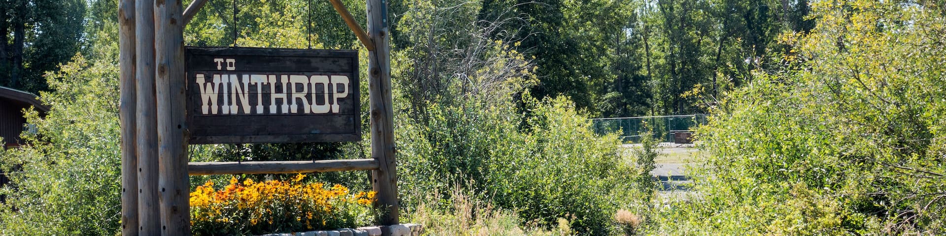 Entrance Sign to Winthrop, Washington
