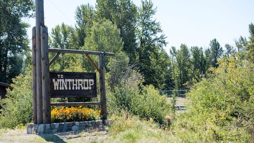 Entrance Sign to Winthrop, Washington