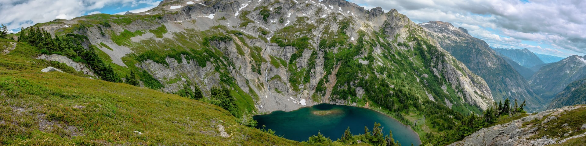 Doubtful Lake Below Sahale Arm and Peak